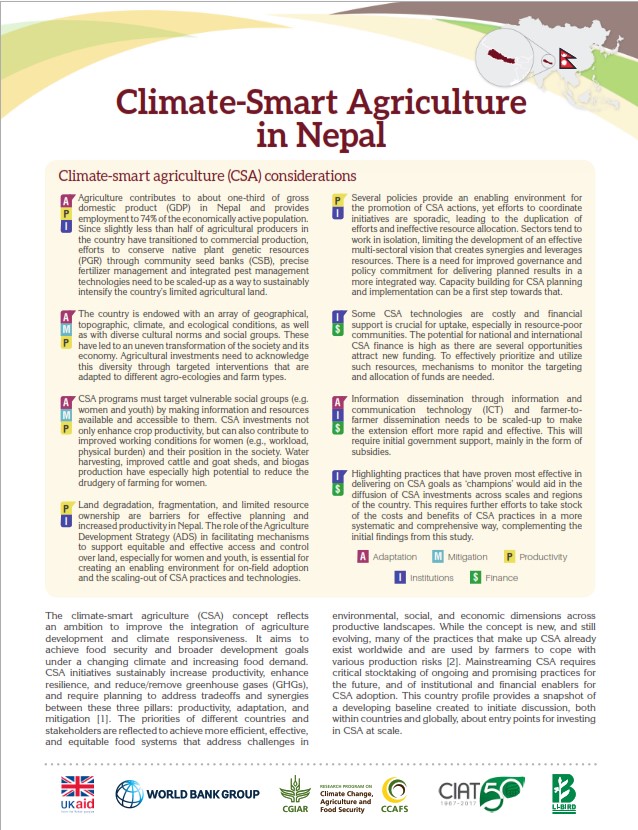 Climate-Smart Agriculture in Nepal